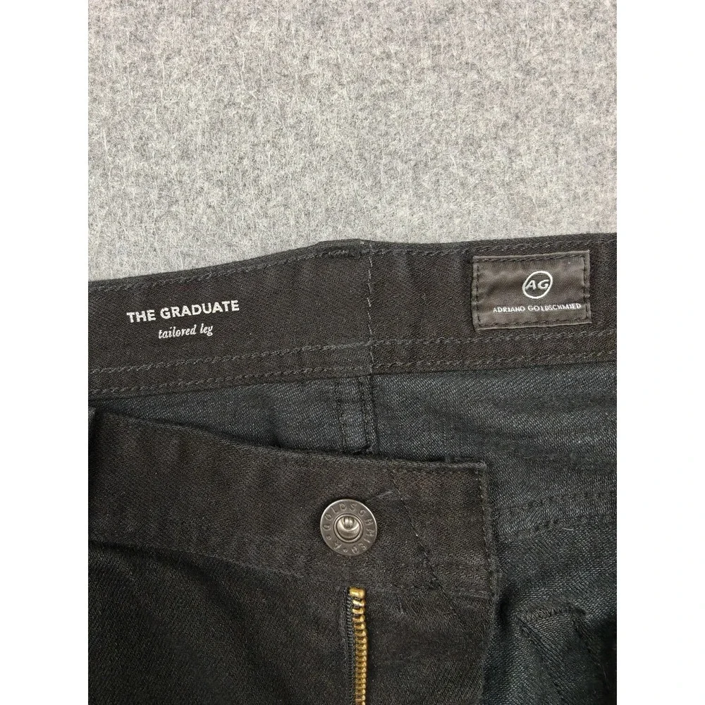 AG Adriano Goldschmied The Graduate Jeans Mens 34x3 Black Tailored Leg Denim
